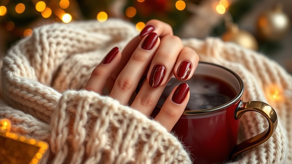 cozy bold burgundy atmosphere