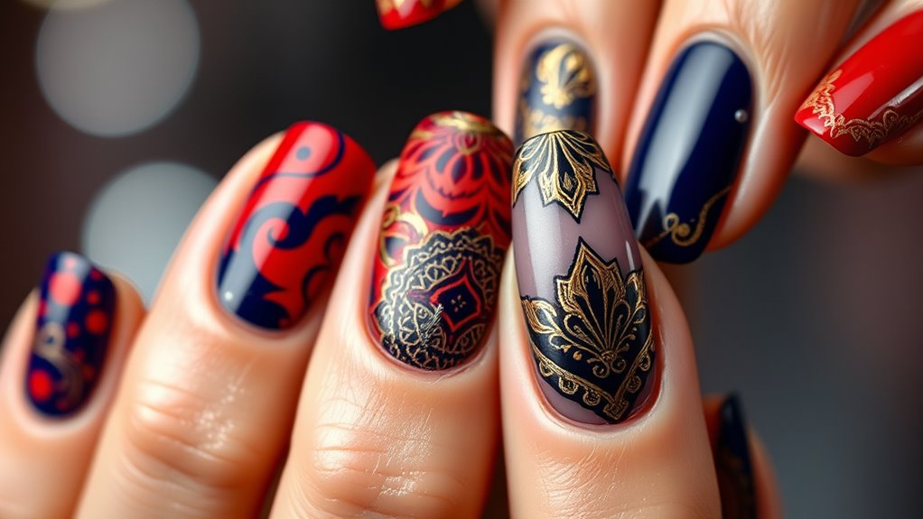 cultural designs shape hollywood nails