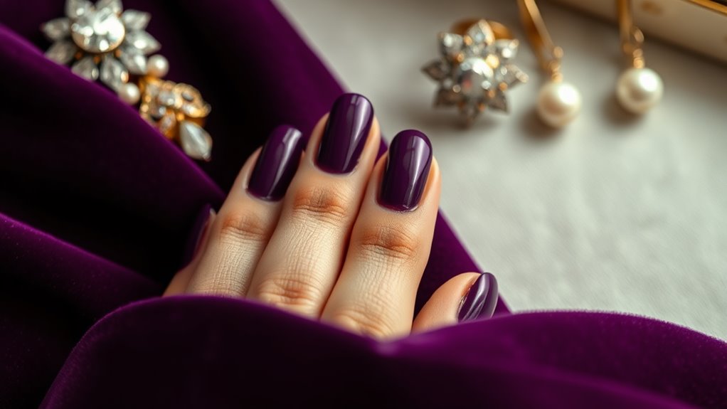 glamorous deep purple elegance