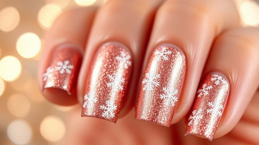 glamorous sparkling rose gold