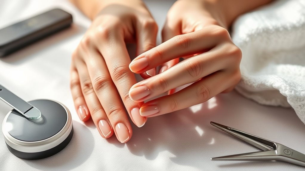nail shaping and buffing