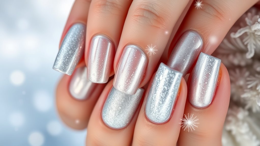 sparkling winter silver decor