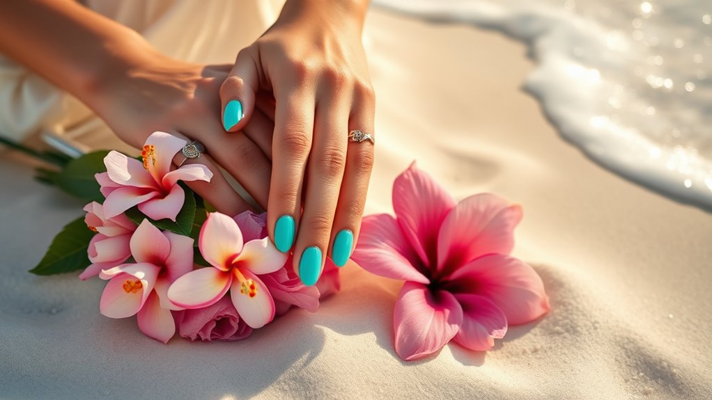 tropical teal color theme