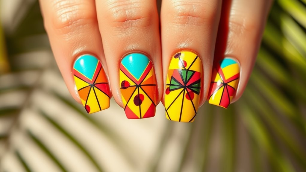 vibrant geometric summer aesthetics