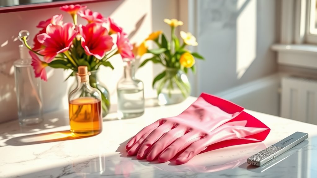 wear gloves for protection
