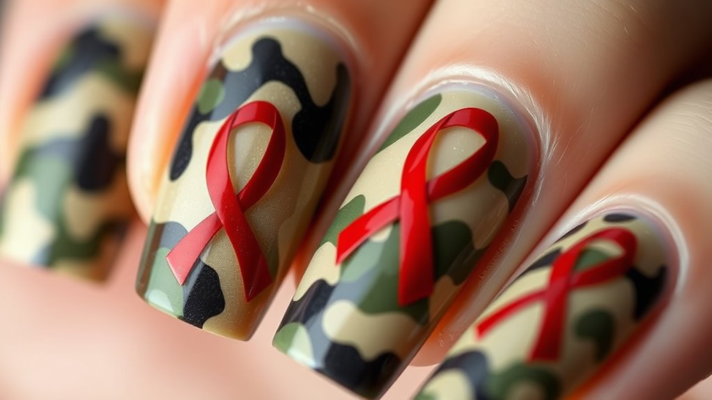 camouflage nail art tutorial