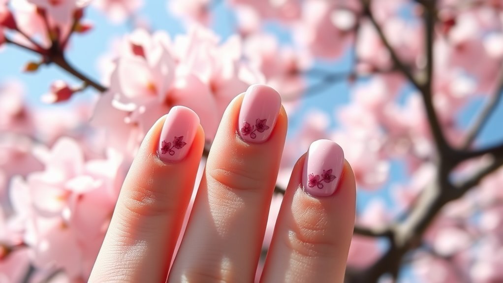 cherry blossom nail art