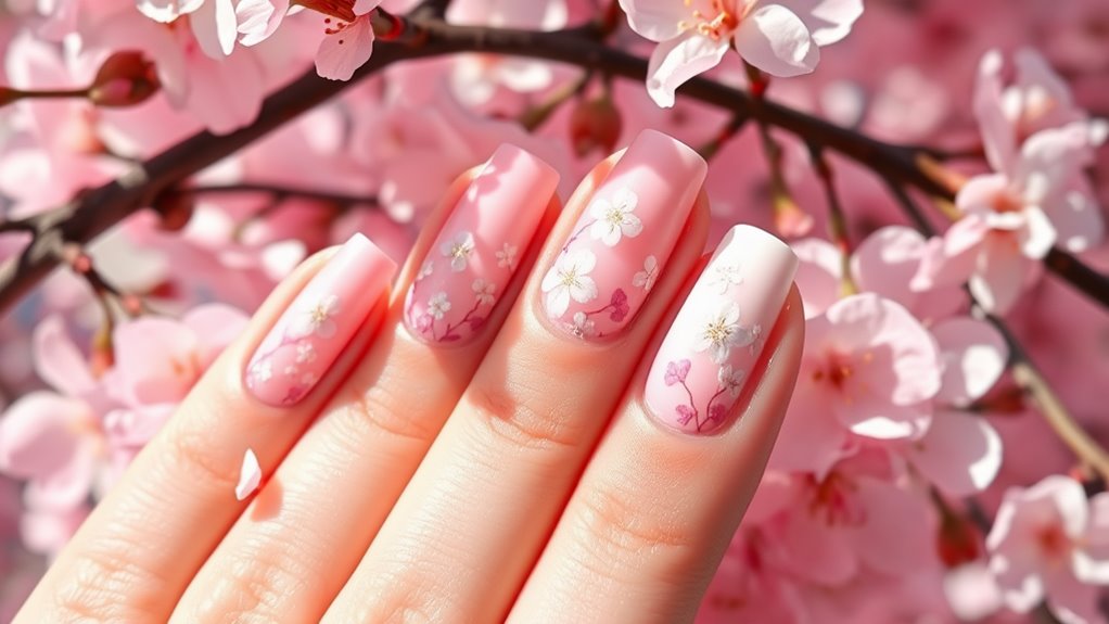 cherry blossom nail art