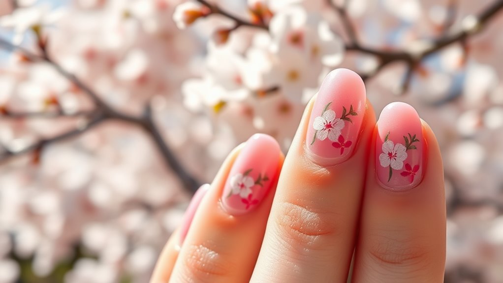 cherry blossom nail artistry