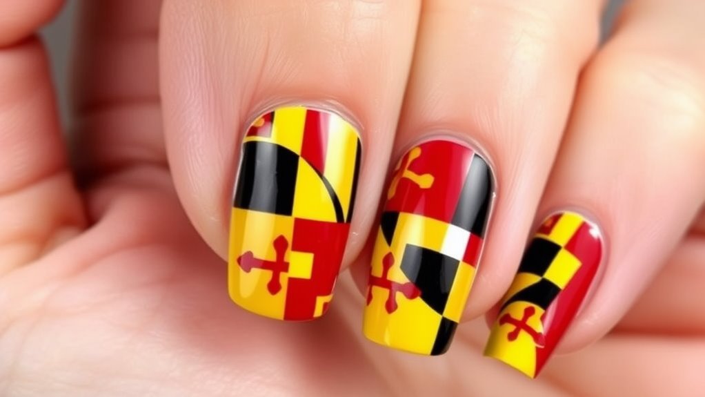 chic maryland flag accents