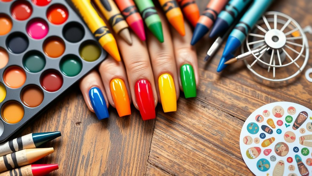 crayon inspired nail art essentials
