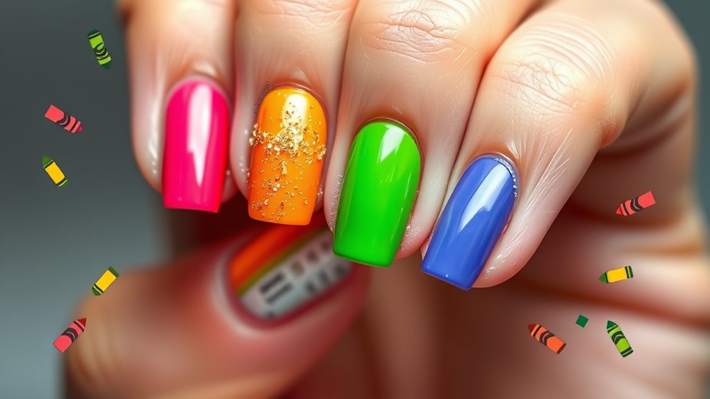 crayon inspired nail art techniques
