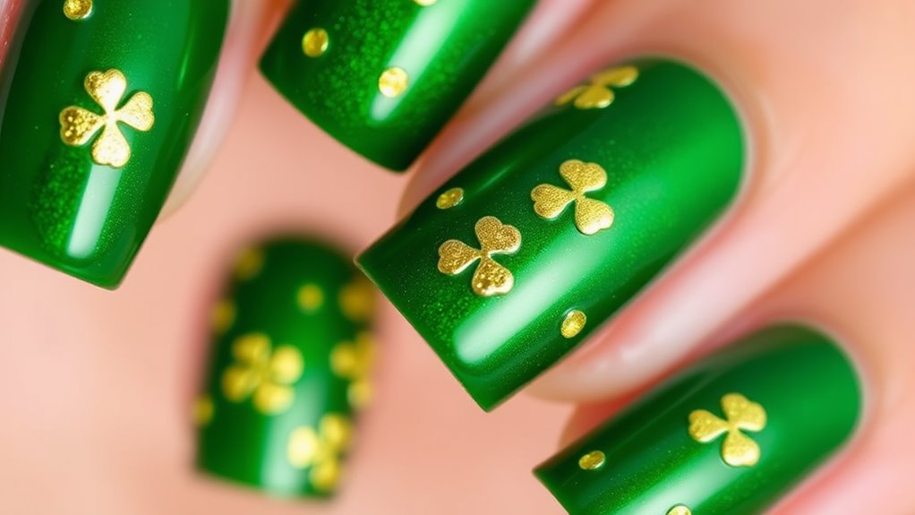 creative shamrock nail art