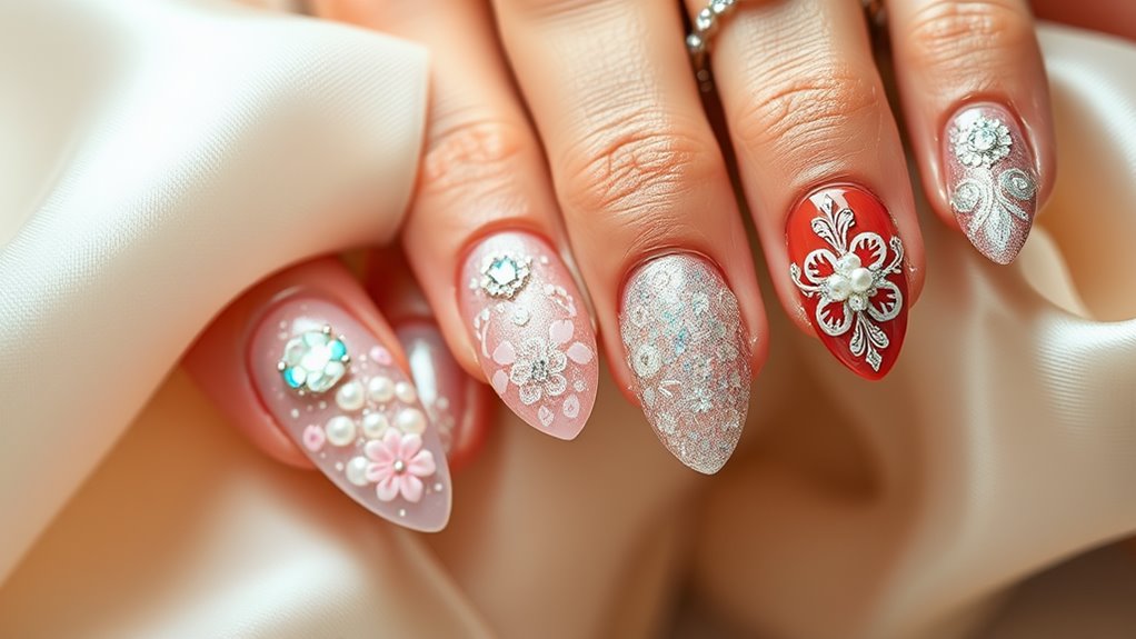 custom bridal party nails