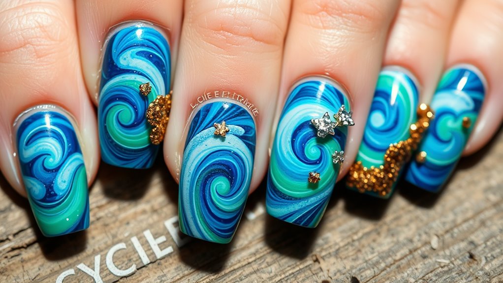 cyclone themed nail art ideas