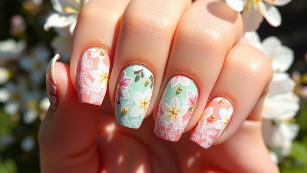 delicate botanical design motifs