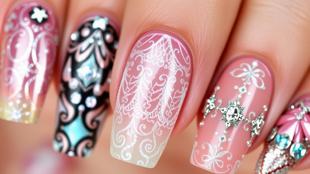 detailed and creative nail art