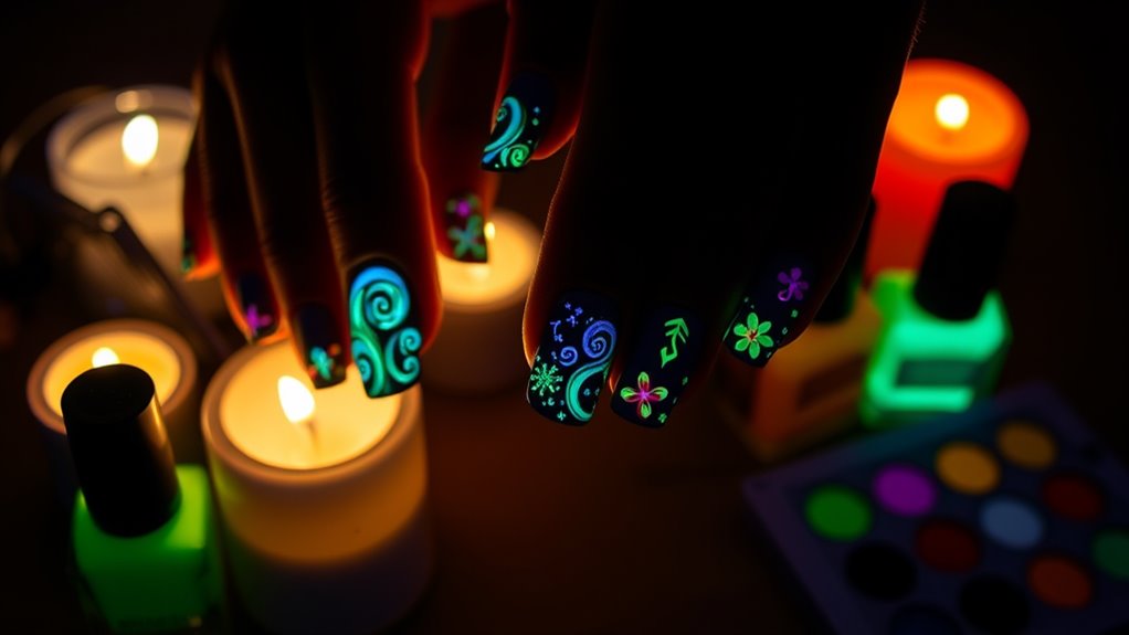 earth hour nail art party