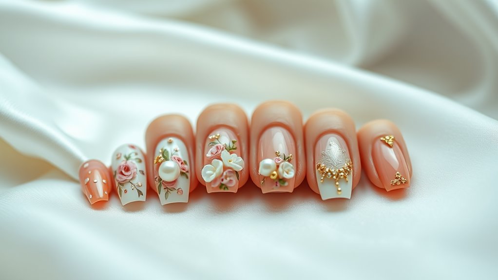 elegant wedding nail designs