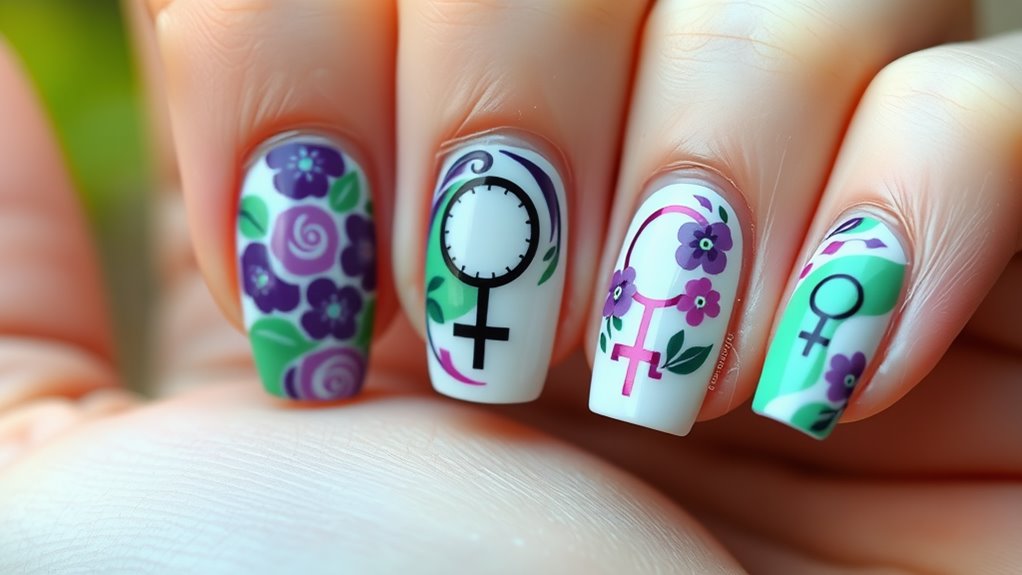 empowering women s day nail designs