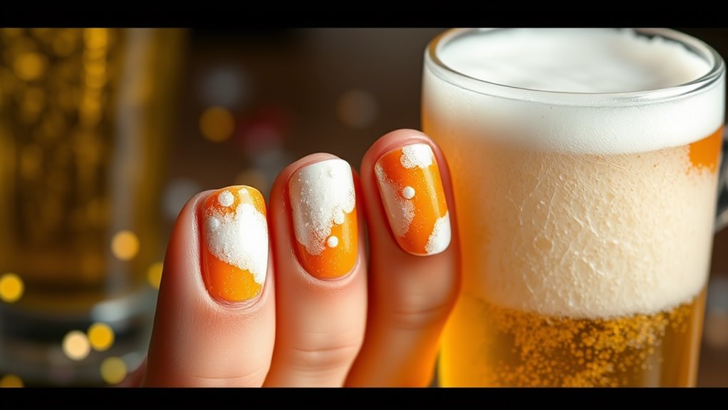 frothy foam nail art