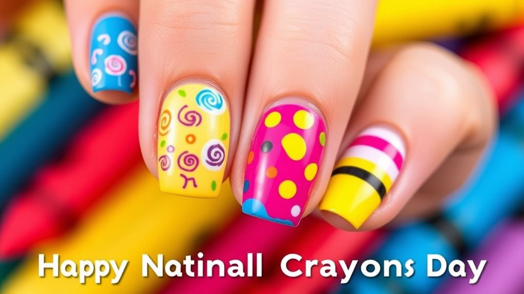 fun and colorful nail art