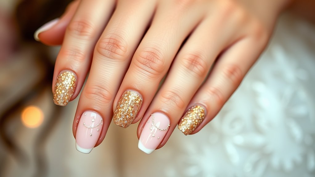 glamorous sparkling glitter accents