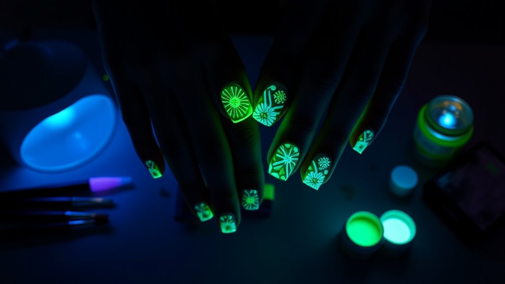 glow in the dark nail supplies
