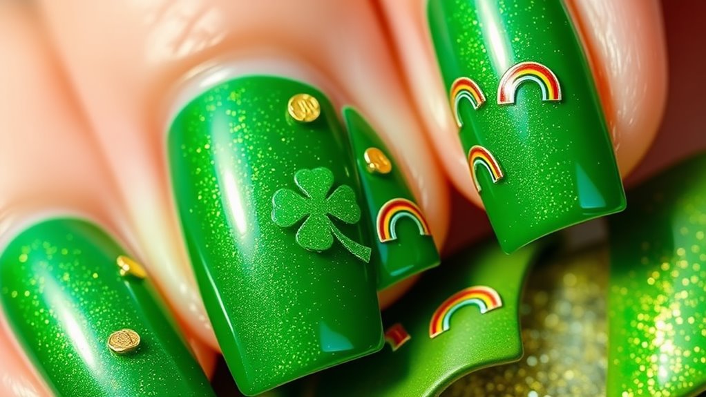 lucky charm nail stickers