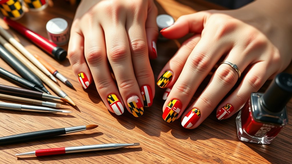 maryland flag manicure essentials