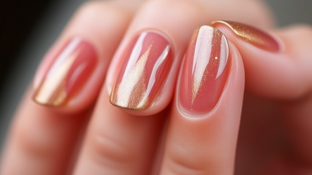 metallic nail art showcase