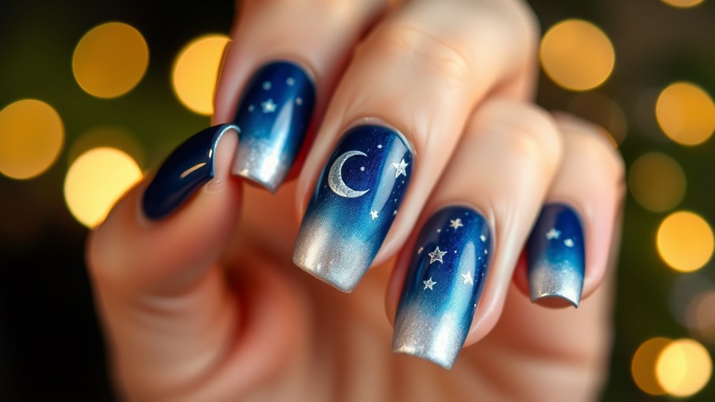 moonlit starry ombre patterns