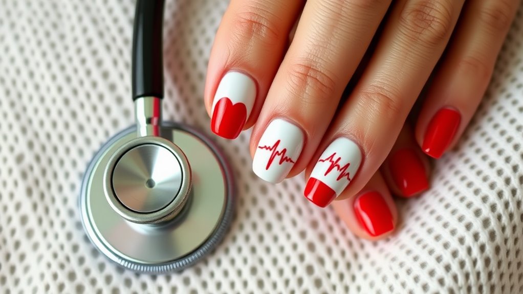 nail art honoring healthcare heroes