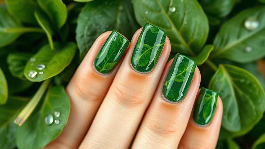nail care for spinach inspired design