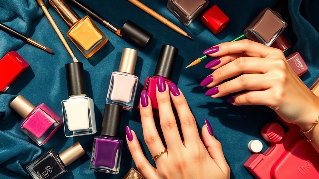 nail color and finish selection
