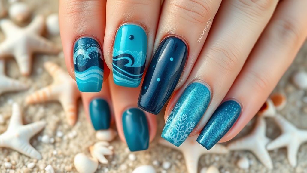 ocean inspired nail art ideas