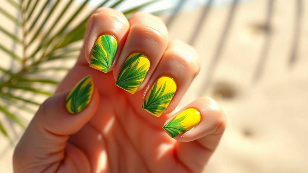 palm frond nail showcase