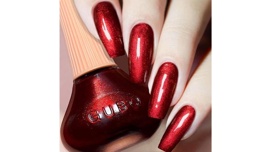 quick drying wine red polish