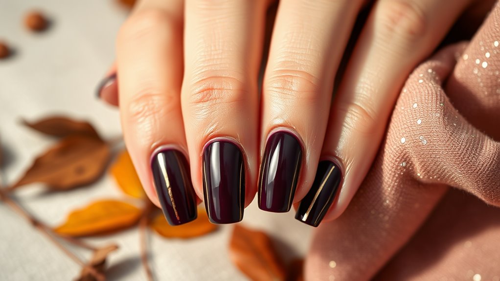 seasonal metallic nail designs