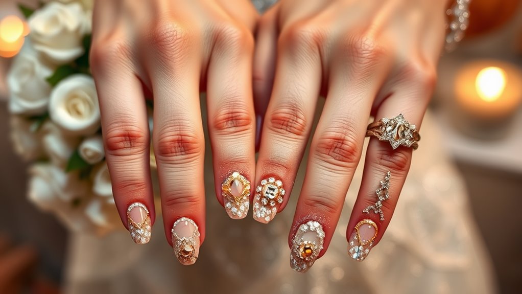shimmering jewels and metals