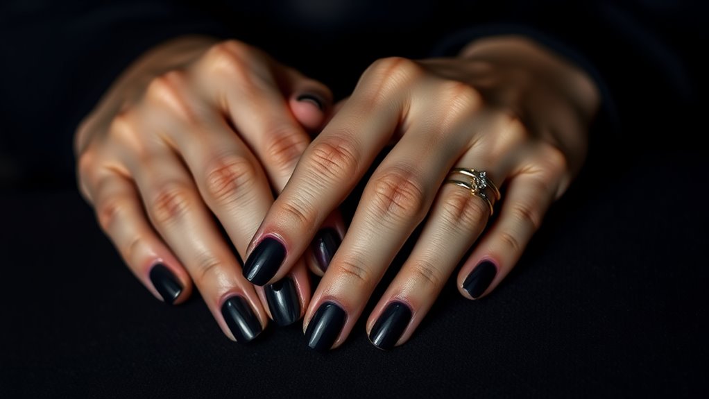 short dark nail trend