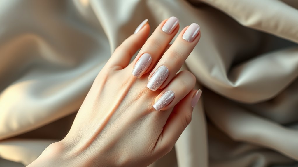 soft shimmer nail elegance