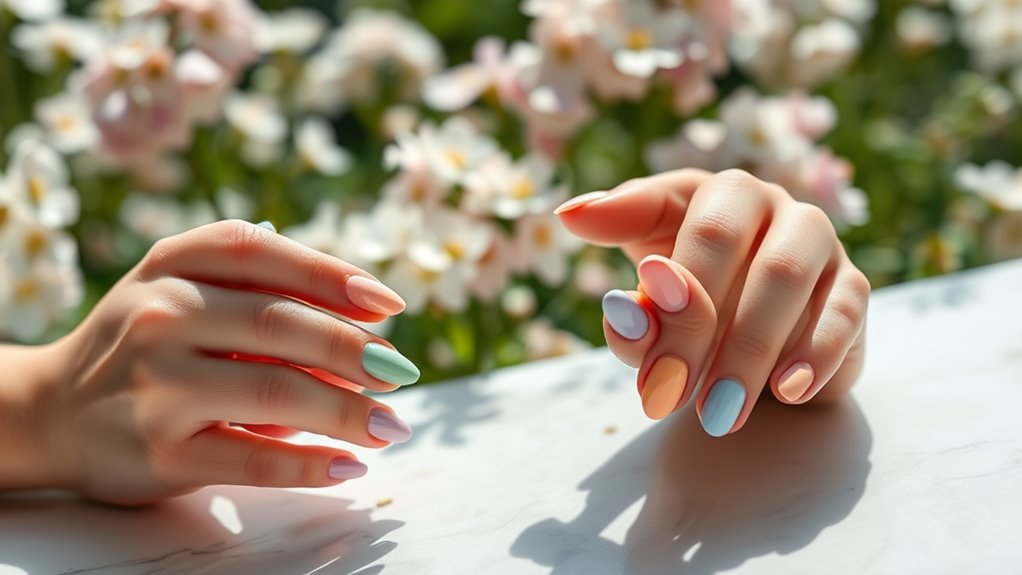 soft spring pastel shades