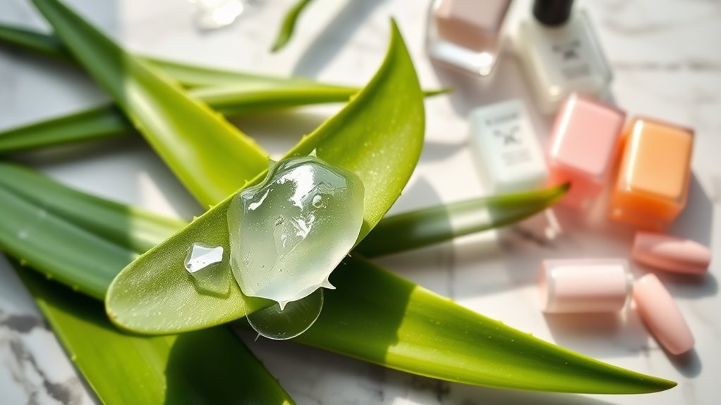 soothing aloe vera nails