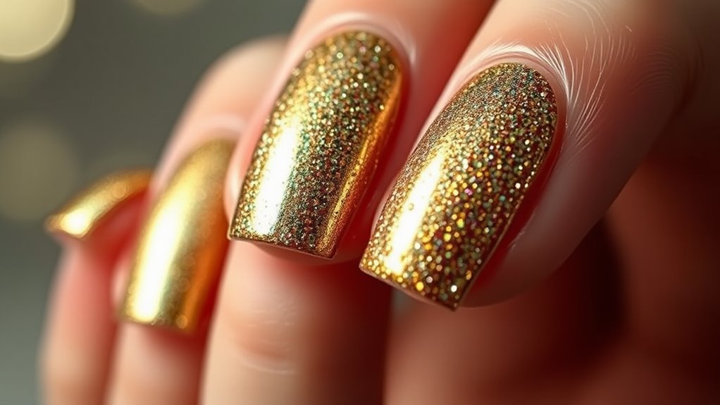 sparkle with glittery metallics