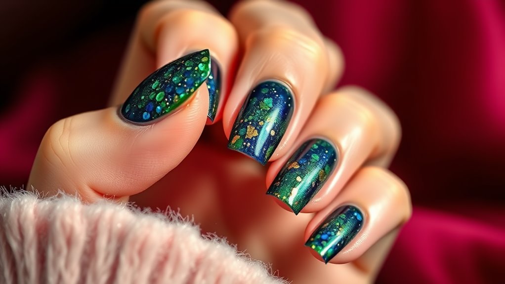 sparkling nail art trends