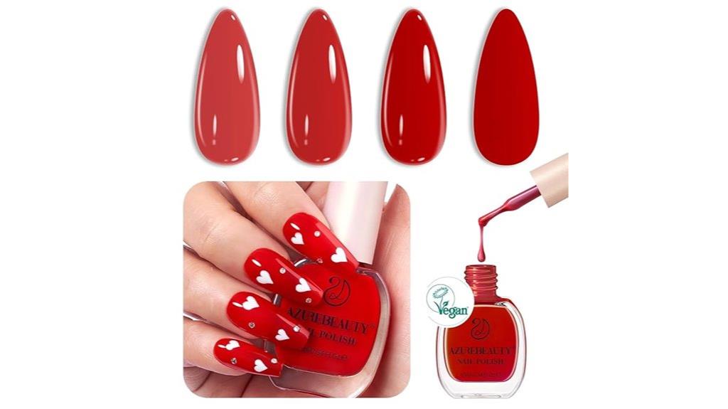 sparkling red nail polish