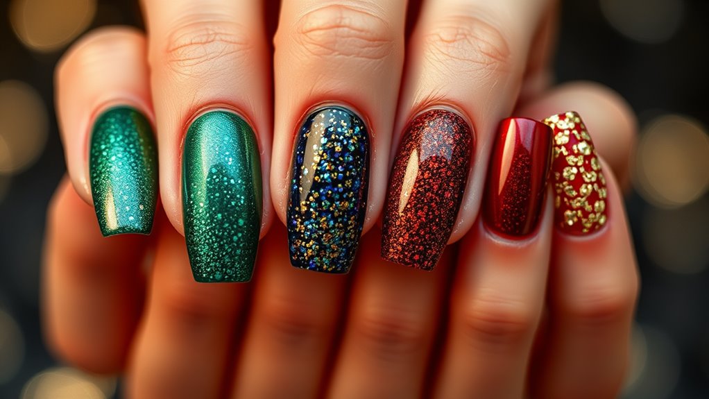 sparkly nail art trends