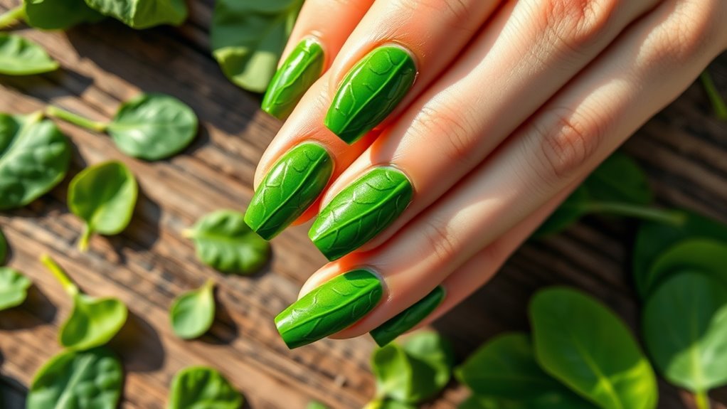 spinach nail art showcase