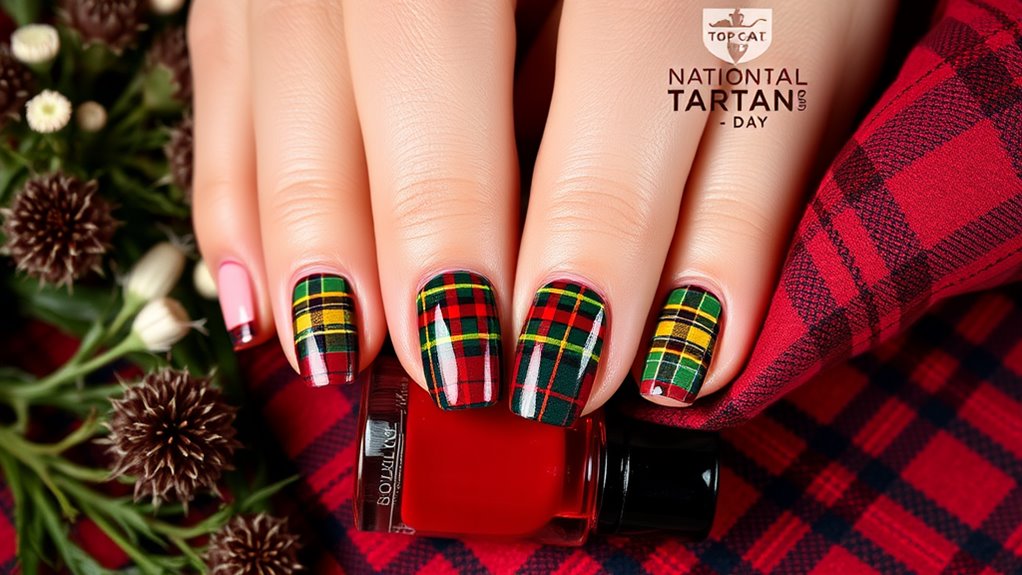 tartan nail art care